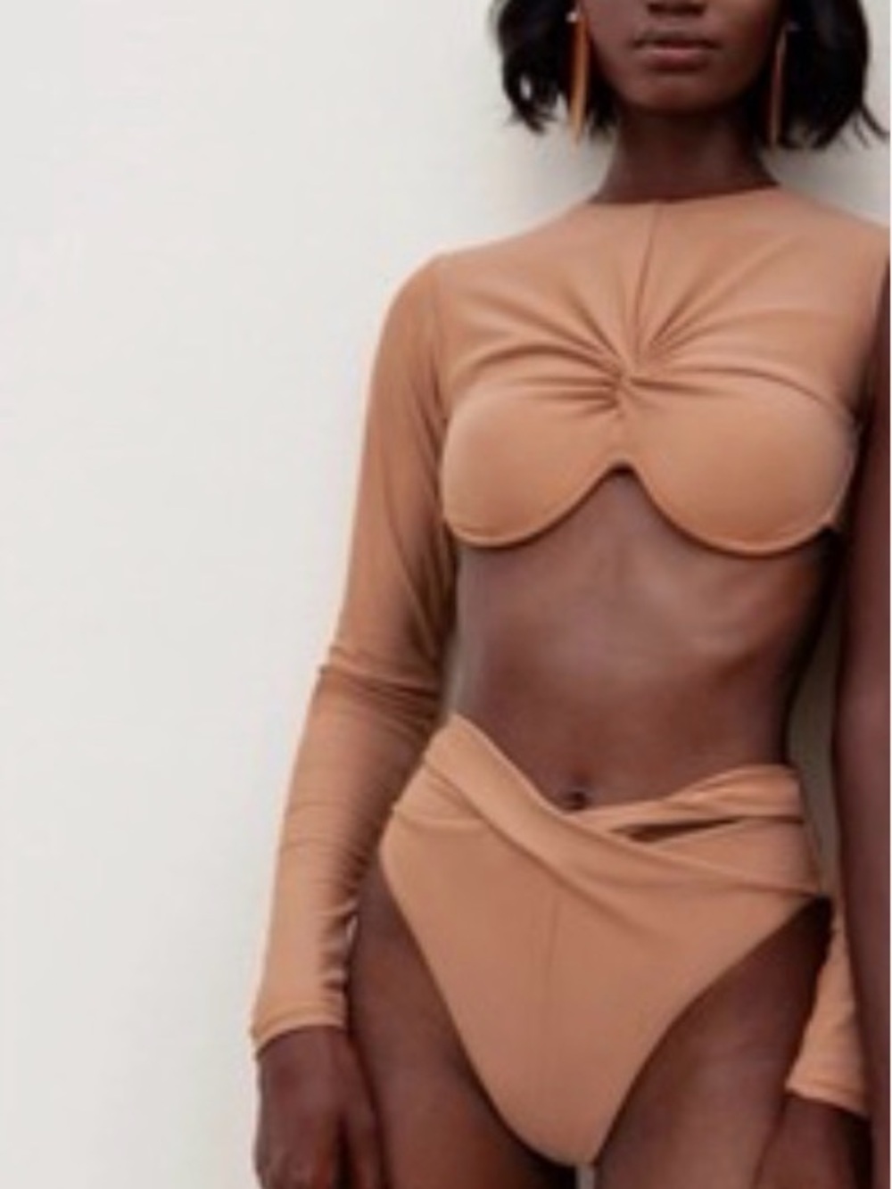 NWT Andrea Iyamah Waist Twist Bikini Bottoms Sz L